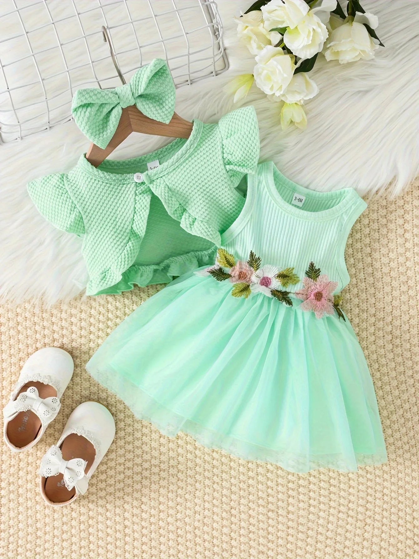 Baby Girl Summer Floral Dress Set