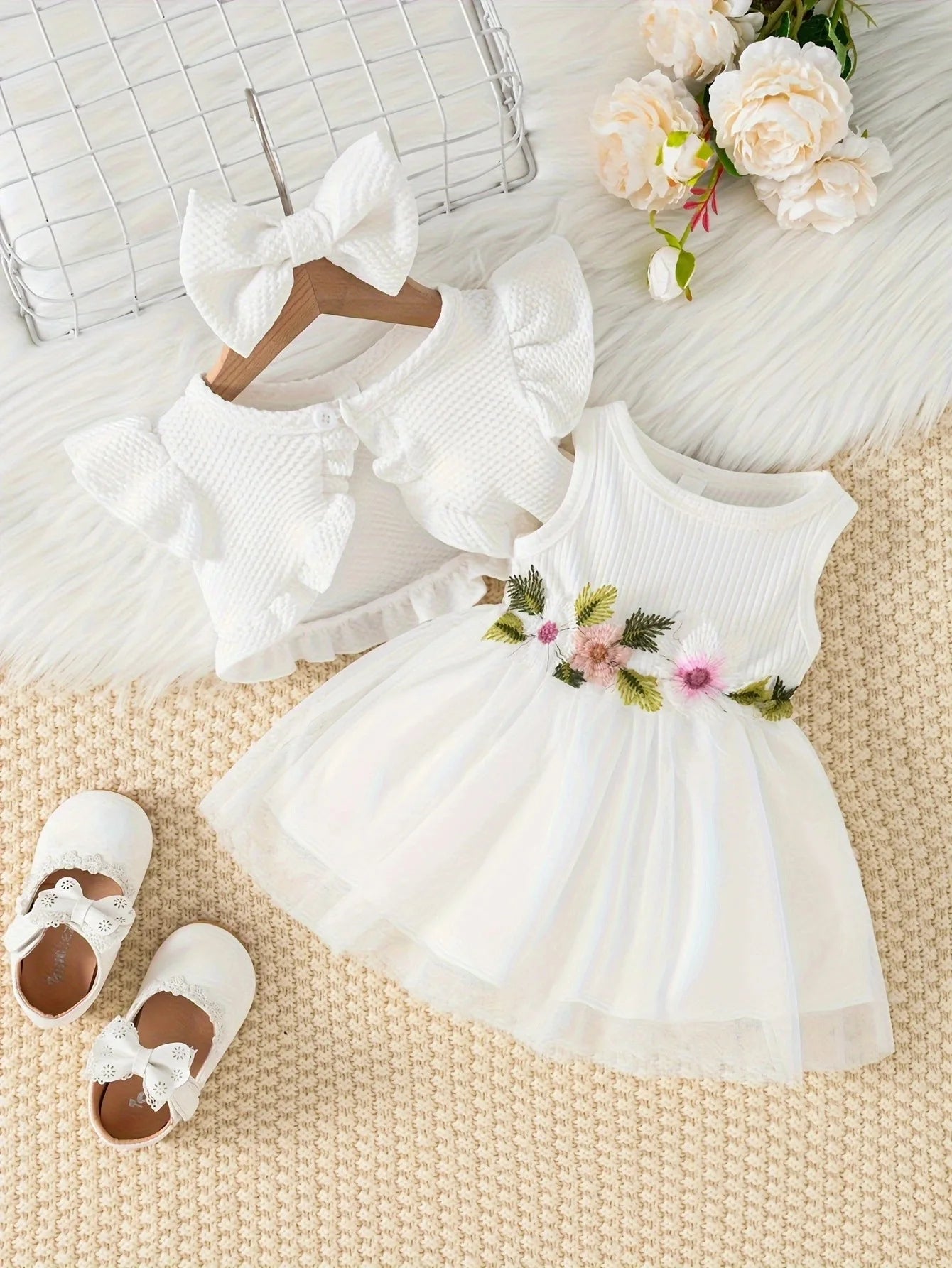 Baby Girl Summer Floral Dress Set