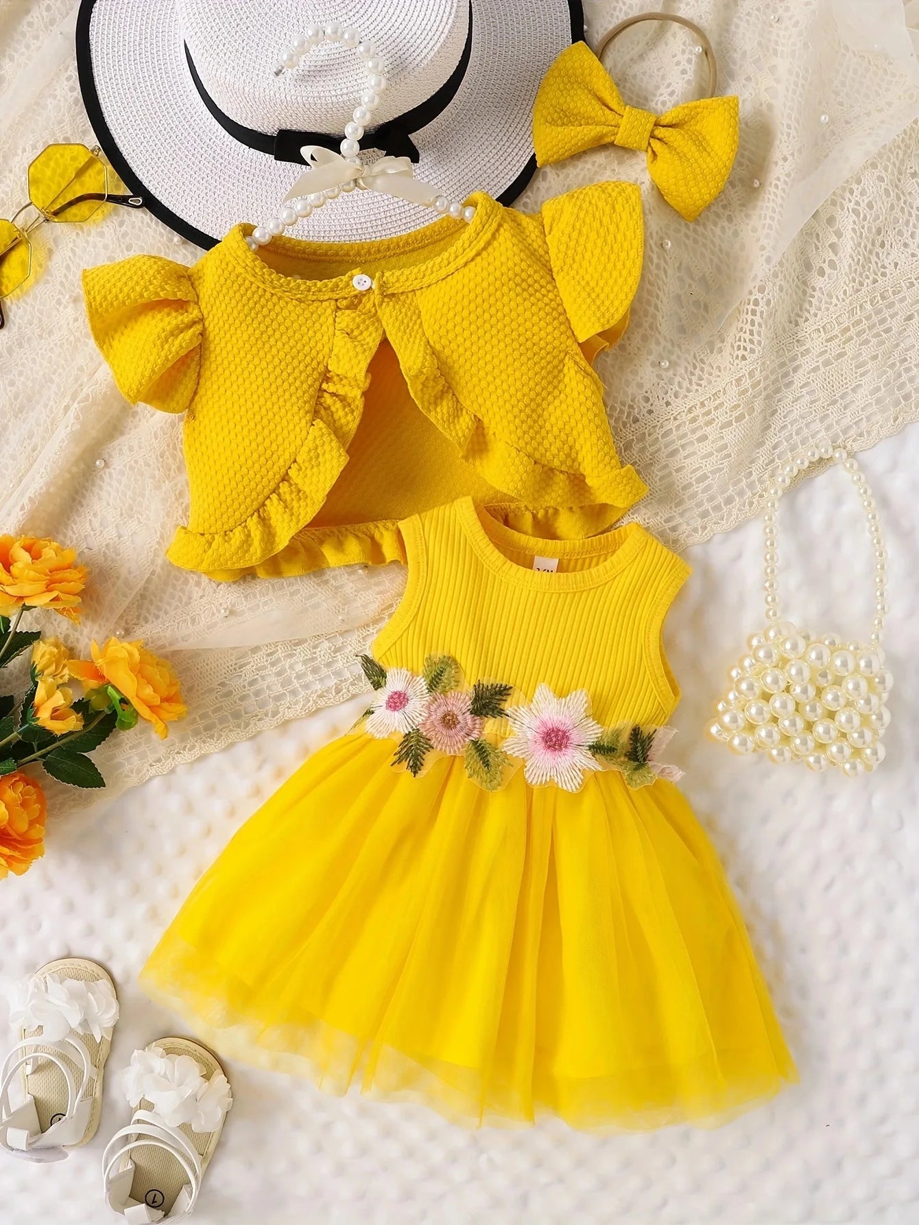Baby Girl Summer Floral Dress Set