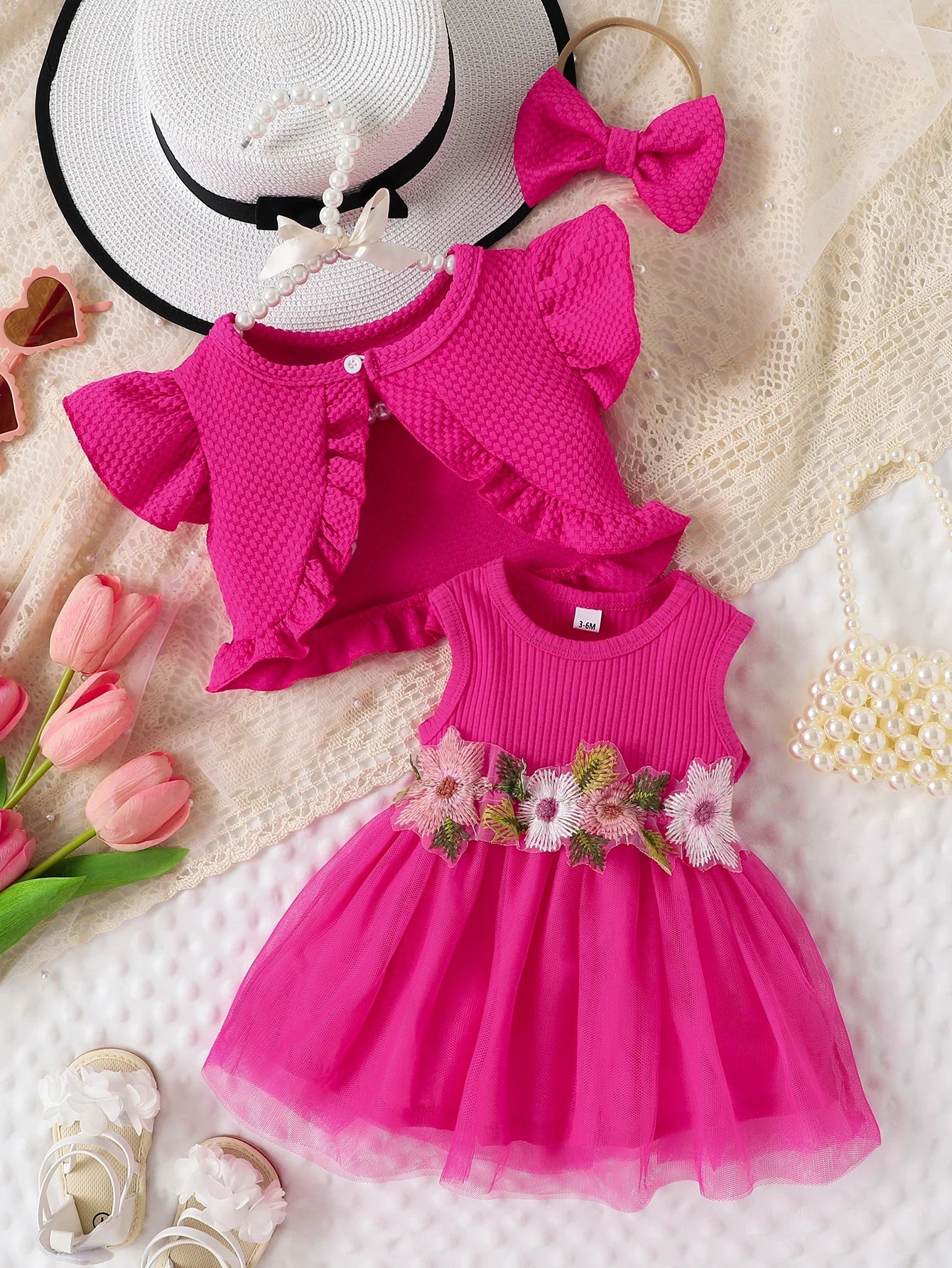 Baby Girl Summer Floral Dress Set