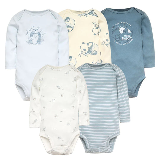 5-Piece Cotton Baby Bodysuit Set